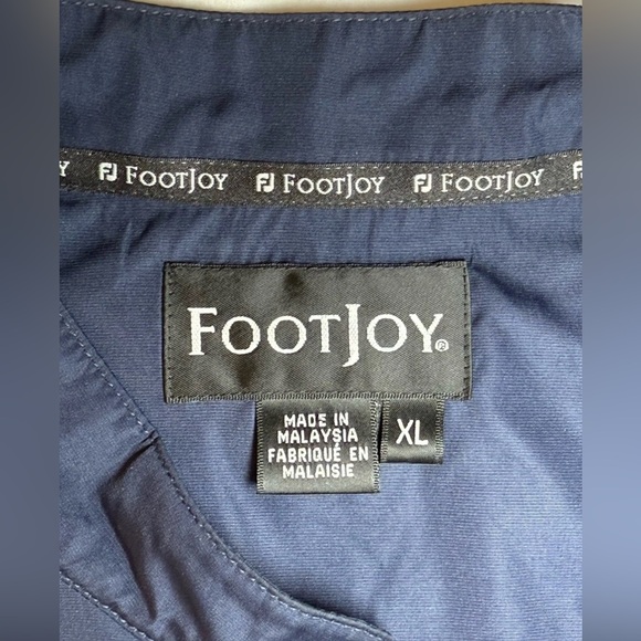 FootJoy Wind Vest Mens XL Navy Quarter Zip Mock Neck Golf Sleeveless - Picture 8 of 11